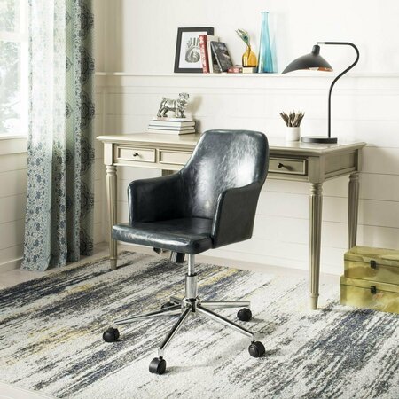SAFAVIEH Cadence Swivel Office Chair Dark Grey & Chrome OCH7500C